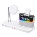 5-in-1 magnetisch draadloos oplaadstation met wekker en nachtlampje - iPhone, AirPods, Apple Watch