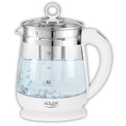 Adler AD 1299 Waterkoker glas 1.5l - met temp. regelbaar thee-ei