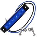 Waterdicht zijmarkeringslicht met 6 leds voor boten, aanhangwagens, vrachtwagens en campers (12V/24V) - blauw