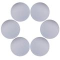 6 Stuks. Onderzetters in PU leer Ø 10 cm - Zilver
