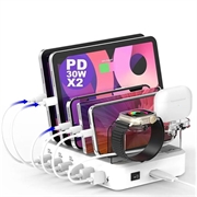 Universeel oplaadstation met 6 poorten 018-3PD-2 - 110W - Wit