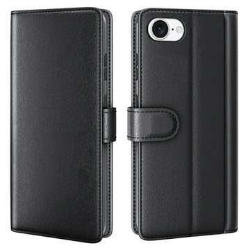 iPhone 16e Leren Wallet Hoesje met Statief