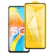 Oppo A1 9D Full Cover Glazen Screenprotector - 9H - Zwarte Rand