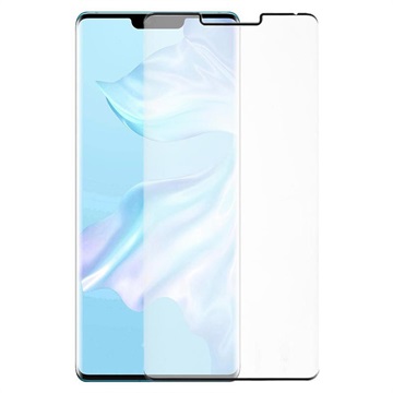 9D Full Cover Huawei Mate 30 Pro Glazen Screenprotector - 9H - Zwart