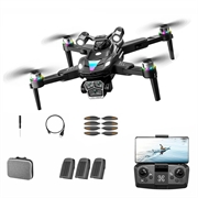 A168 Borstelloze RC Drone met 8K dubbele camera's, optische stroming - Zwart