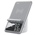 AFK BT512 Radioklok / Bluetooth Speaker met Draadloze Oplader - Grijs