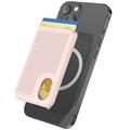AhaStyle PT133-B Magnetische Siliconen Telefoonkaarthouder - Roze