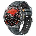 AK122 1.7" smartwatch - bellen via Bluetooth, hartslagmeting, SpO2, IP68 - blauw camouflagepatroon