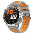 AK122 1.7" smartwatch - bellen via Bluetooth, hartslagmeting, SpO2, IP68 - grijs / oranje