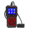 AT500 OBD2-scanner - Autodiagnosetool met 2.4" TFT-scherm - Zwart / rood
