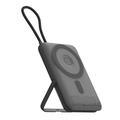 AZEADA AZ-P34 10000mAh magnetische powerbank met USB-C-kabel - 22.5W/15W - donkergrijs