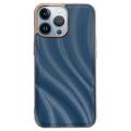 Abstract Series iPhone 14 Pro Max Bekleed TPU Hoesje - Blauw