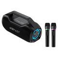 Acefast K14 draagbare karaokeluidspreker met twee microfoons - 120W - zwart
