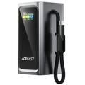 Acefast M33 powerbank van 20000mAh met 1.96-inch TFT-scherm en USB-C-kabel – 100W – grijs