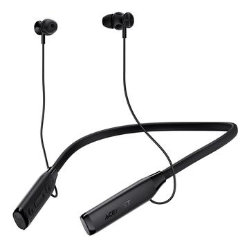 Acefast N7 Bluetooth nekbandkoptelefoon met LED-scherm, basversterking - Zwart