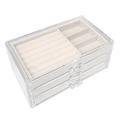 Acryl Juwelendoos met 3 Laden - Beige