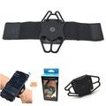 Verstelbare telefoonarmband voor hardlopen en fietsen - 6"-6.7" - Zwart