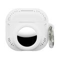 AirPods 5/4/AirTag 2-in-1 siliconenhoesje met karabijnhaak - Wit