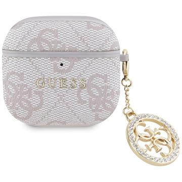 AirPods 4 Guess 4G Strass Charm hoesje - Roze