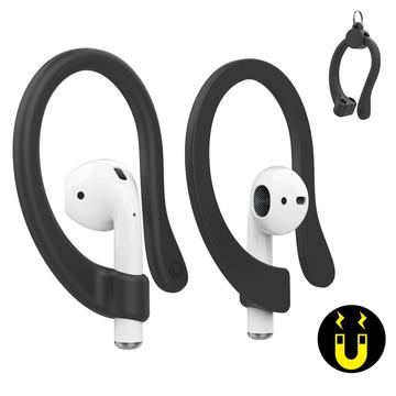 AirPods / AirPods Pro Magnetische Silicone Oorhaakjes - Zwart