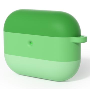 AirPods Pro 3 Gradiënt schokbestendig siliconen hoesje met karabijnhaak - Groen