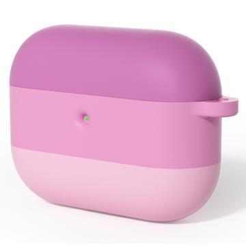 AirPods Pro 3 Gradiënt Schokbestendig Silicone Hoesje met Karabijnhaak - Roze