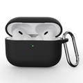 AirPods Pro 3 Siliconen Hoesje met Karabijnhaak - Zwart