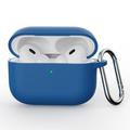 AirPods Pro 3 Siliconen Hoesje met Karabijnhaak - Donkerblauw
