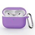 AirPods Pro 3 Siliconen Hoesje met Karabijnhaak - Paars