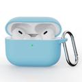 AirPods Pro 3 Siliconen Hoesje met Karabijnhaak - Luchtblauw