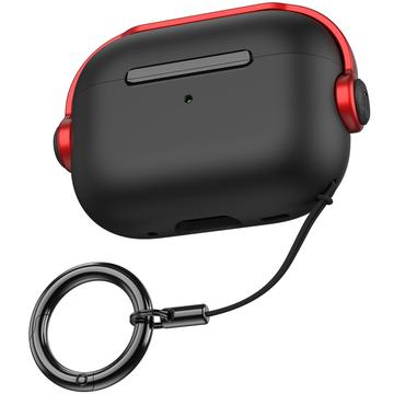 AirPods Pro/AirPods Pro 2 AhaStyle WG109 Hybride Hoesje - Rood/Zwart