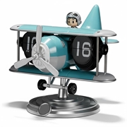 Klok met mechanische tijdsaanduiding - Blauw