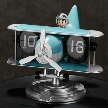 Klok met mechanische tijdsaanduiding - Blauw