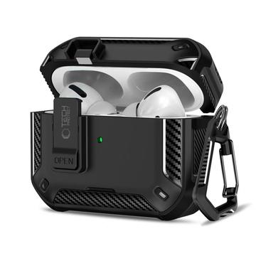 Airpods Pro 3 Tech-Protect koolstofox hoesje - zwart