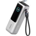 Anker 25000mAh Power Bank 165W met 2 geïntegreerde USB-C kabels - Zilver