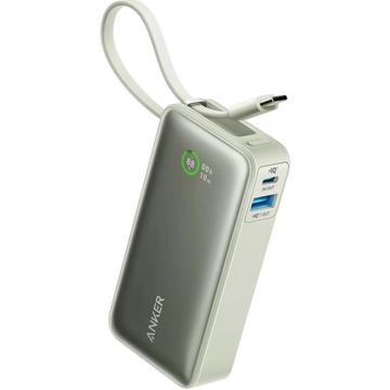 Anker Nano 545 10000mAh Power Bank met USB-C kabel - 30W - Groen