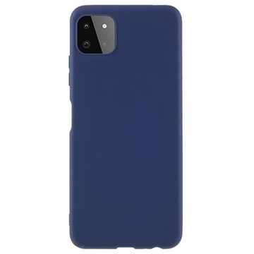 Anti-Vingerafdruk Matte Samsung Galaxy A22 5G, Galaxy F42 5G TPU Case - Donkerblauw