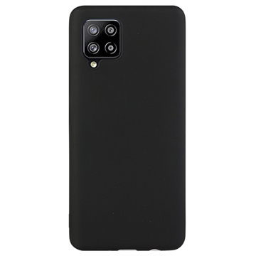 Anti-Vingerafdruk Mat Samsung Galaxy A42 5G TPU Hoesje - Zwart