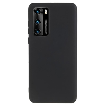 Anti-Vingerafdruk Mat Huawei P40 TPU Hoesje - Zwart