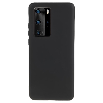 Anti-Vingerafdruk Mat Huawei P40 Pro TPU Hoesje - Zwart