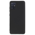 Anti-Vingerafdruk Mat Samsung Galaxy A51 TPU Hoesje - Zwart