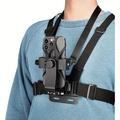 Anti-Shake 360° draaibare borstband met telefoonhouder - Zwart