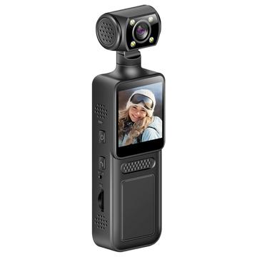 Anti-trillen 4K sport-actiecamera met nachtzicht - zwart