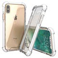 iPhone X Anti-Shock Hybrid Crystal Case - Doorzichtig / Wit