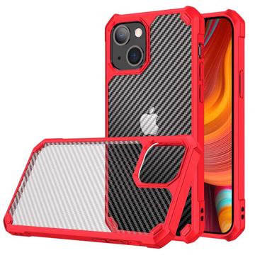 Anti-Shock iPhone 14 Plus Hybrid Case - Carbon Fiber