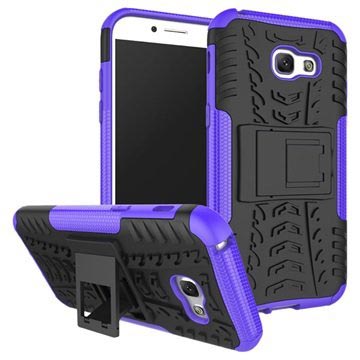 Samsung Galaxy A5 (2017) Anti-Slip Hybrid Case - Zwart / Paars