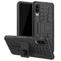 Anti-Slip Samsung Galaxy A70 Hybrid Case met Standaard - Zwart