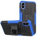 iPhone X / iPhone XS Anti-Slip Hybrid Case - Blauw / Zwart