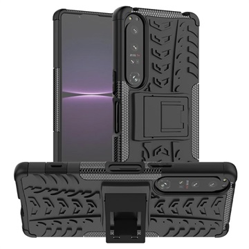 Anti-Slip Sony Xperia 1 IV Hybrid Hoesje - Zwart