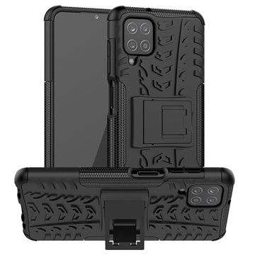 Anti-Slip Samsung Galaxy A12 Hybride Hoesje met Statief